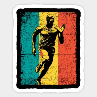 Running Athlete in Bold Pop Art Colors Sticker